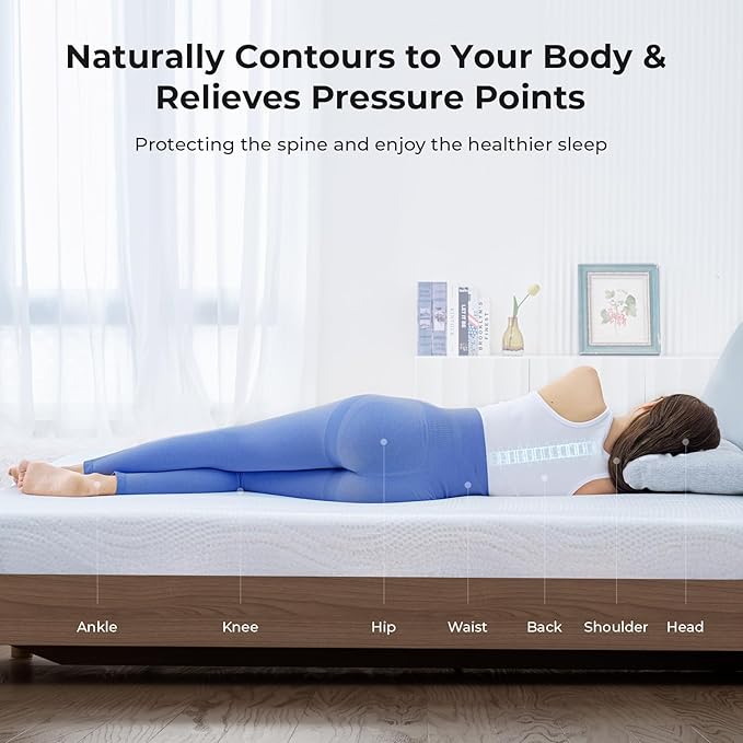 Cooling Mattress Topper Queen Size 2 Inch, Cooling Gel & Bamboo Charcoal Memory Foam Mattress Topper for Back Pain Relief, Firm Dual-Layer Foam Bed Pad with Removable Cover