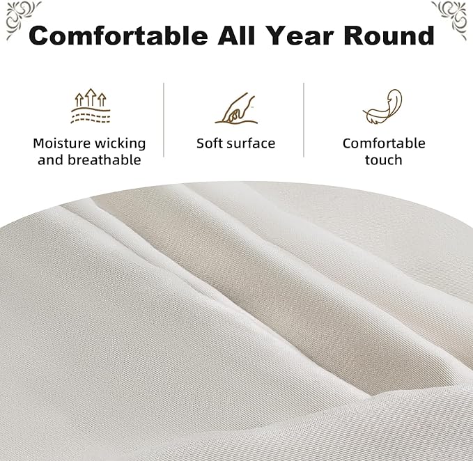 Floor Futon Cover Full Size 82" L x 56" W Japanese Floor Futon Mattress Slipcover Tatami Mats Cover Washable Beige