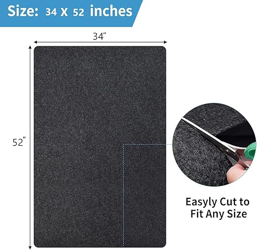 Dog Playpen Mat Pads, Puppy Pads for Dogs Training, Whelping, Housebreaking, Incontinence, Kennel, Reusable, Absorbent, Waterproof, Non-Slip, Washable, 34" x 52", Black