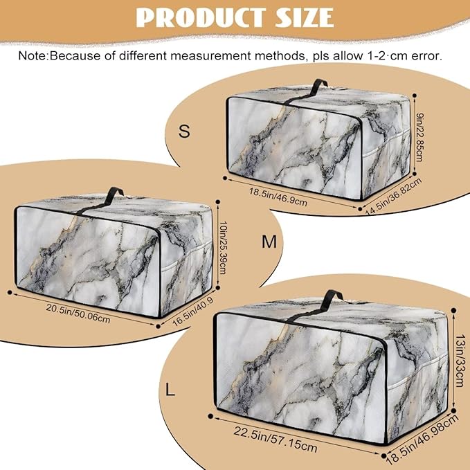 White Marble Texture Print Microwave Oven Dust Cover Sturdy Polyester-Linen Fabric Dust Cover for Microwave Oven Waterproof Universal Kitchen Appliance Protector, L