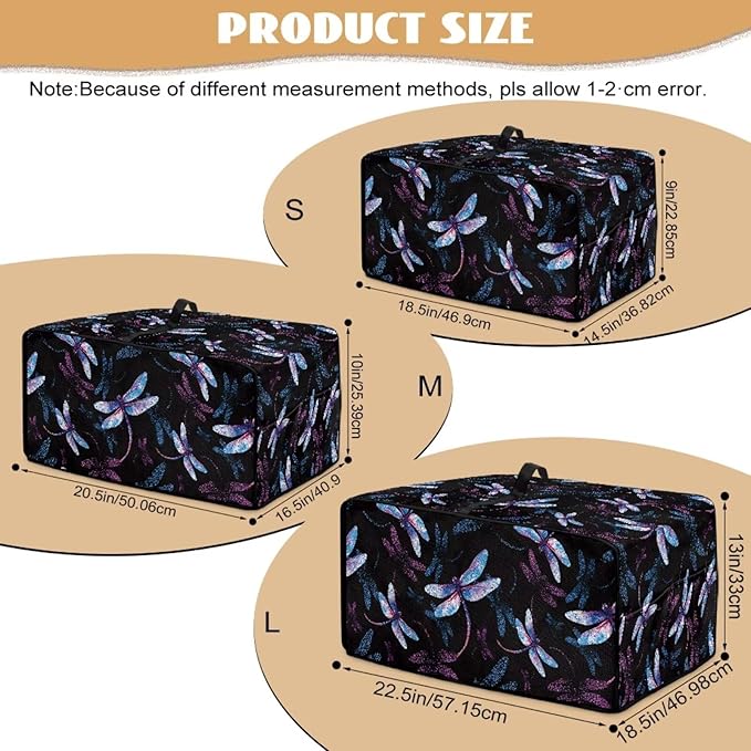 Dragonfly Print Microwave Oven Cover Dust-Proof Microwave Toaster Oven Cover Foldable Kitchen Appliance Protector Suitable for Most Microwave Ovens, L