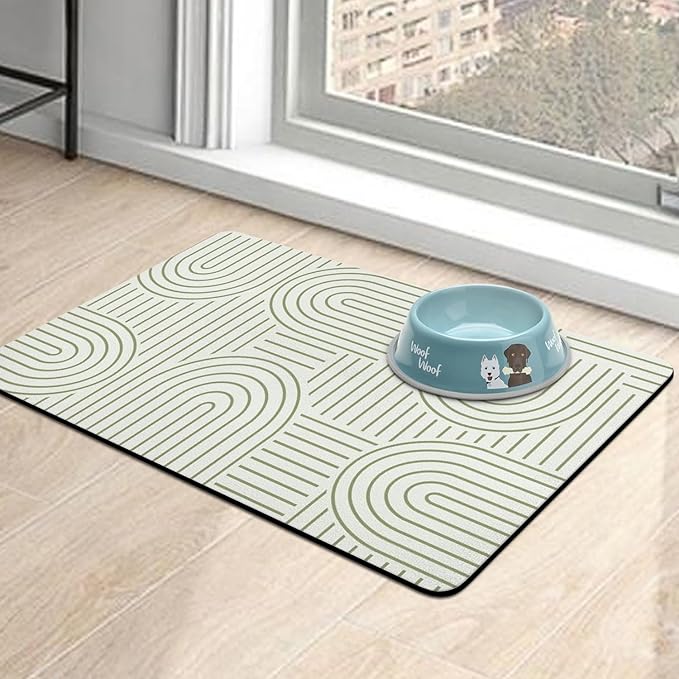 Pet Food Mats for Floor, Absorbent Dog Mat for Food and Water Dispenser Mat, Dog Food Mat Quick Dry Cat Food Mat Pet Supplies