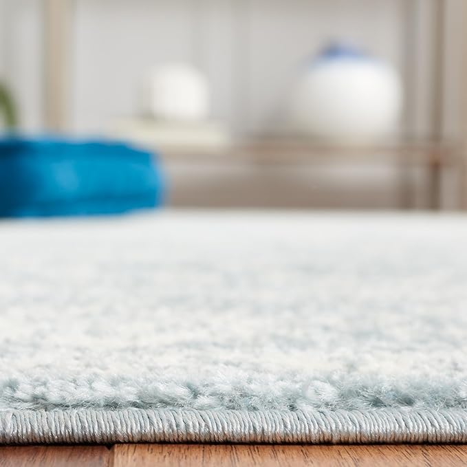 SAFAVIEH Adirondack Collection Runner Rug - 2'1" x 8', Slate & Ivory, Distressed Vintage Floral Design, Non-Shedding & Easy to Clean, Ideal for Hallway, Foyer, Entryway, Bedroom (ADR109T)
