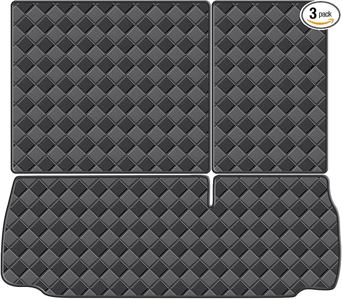 Cargo Mat & Backrest Mats for Toyota Sequoia 2008-2022 Accessories, All Weather Waterproof Rear Cargo Liner Rear Trunk Liner Back Seat Cover Protector
