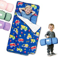 Primlect Lightweight Toddler Nap Mat Perfect for Warm Sleepers, Portable Sleeping Bag with Removable Pillow and Fleece Blanket, Washable, Great for 3 Seasons, Daycare, Preschool, Boy and Girls
