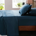 Extra Deep Pocket Queen Sheets 18-24 Inch 100% Egyptian Cotton 1000 Thread Count Sateen Weave Soft Breathable 4 Pieces（Queen,Navy）