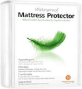 HOSPITOLOGY PRODUCTS King Mattress Protector Hypoallergenic Natural Cotton - Waterproof - Fitted Cover - Machine Washable - 78" x 80"L