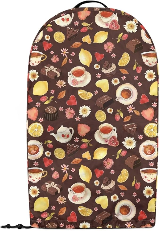 Lemons Chocolates Tea Blender Dust Cover Brown Food Processor Cover Coffee Machine Appliance Covers for Kitchen Counter Blender Covers for Kitchen Machine