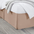 Nestl Taupe Twin Bed Skirt - Twin Size Bed Skirt 14 Inch Drop - Brushed Microfiber Bed Skirts - Hotel Quality Pleated Bed Skirt - Shrinkage & Fade Resistant