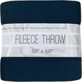50x60 Throw Blankets, Ultra Soft Hypoallergenic Fleece Fall Throw Blanket for Livingroom, Couch, Chair, Bed, Navy Blue