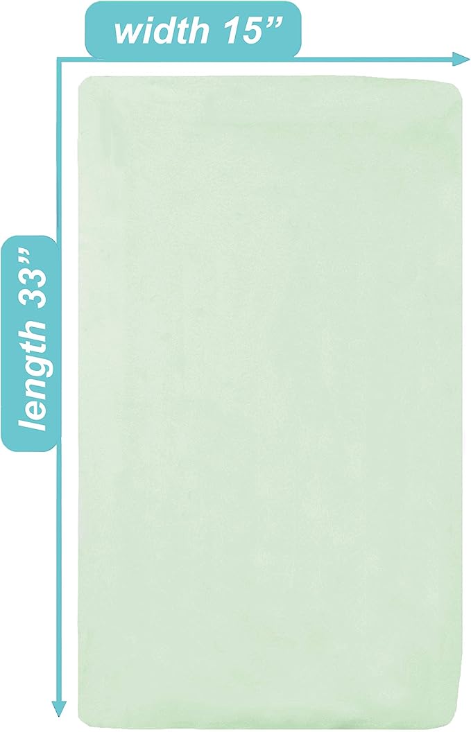 American Baby Company 15" x 33" Fitted Bassinet Sheet, 100% Natural Cotton Jersey Knit, Green, Soft Breathable, for Boys and Girls