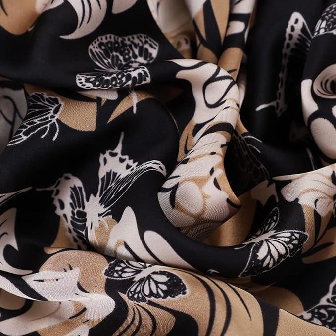 Fashion Scarves Scarf 100% Silk Feeling Scarf Silk Like Scarves Long Lightweight Sunscreen Shawls for Women