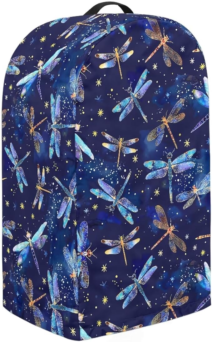 Dragonfly Pattern Blender Dust Cover Stand Mixer or Coffee Maker Appliance Covers with Drawstring Anti Fingerprint Polyester Dust Proof Stain Resistant Blender Cover for Kitchen