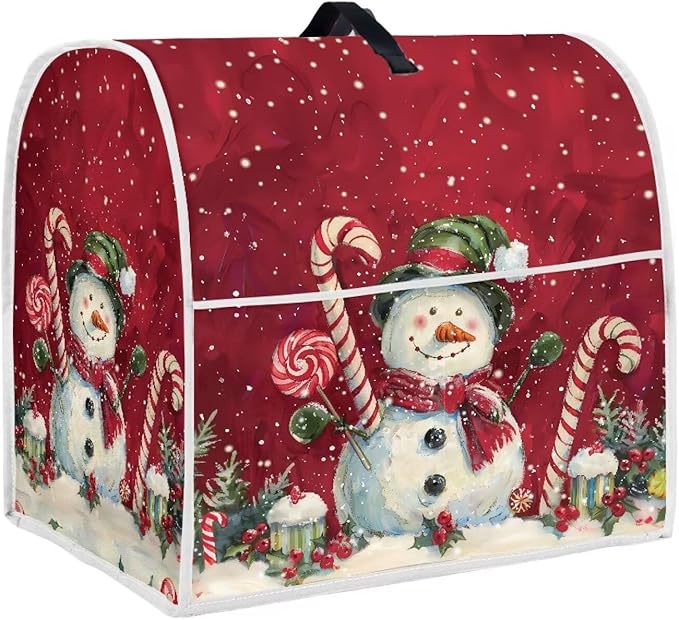Christmas Snowman Stand Mixer Cover 4.5-5Qt Christmas Mixer Cover Washable Anti-Stain Appliance Covers For Kitchen Counter Mixer Parts & Accessories