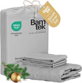 Duvet Cover Set - 100% Viscose Derived from Bamboo Duvet Cover Queen Size, 3 PC Luxury Cooling Duvet Cover for Hot Sleepers, Buttery Soft Comforter Cover & 2 PC Queen Pillowcases, Gray Mist