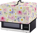 Microwave Universal Oven Dust Cover, Butterfly Rose Foldable Dust Cover for Microwave Oven 11"H x 14.5"W x 18.3"L Heat-Resistant Dusts Covers Fits for Most Microwaves Ovens