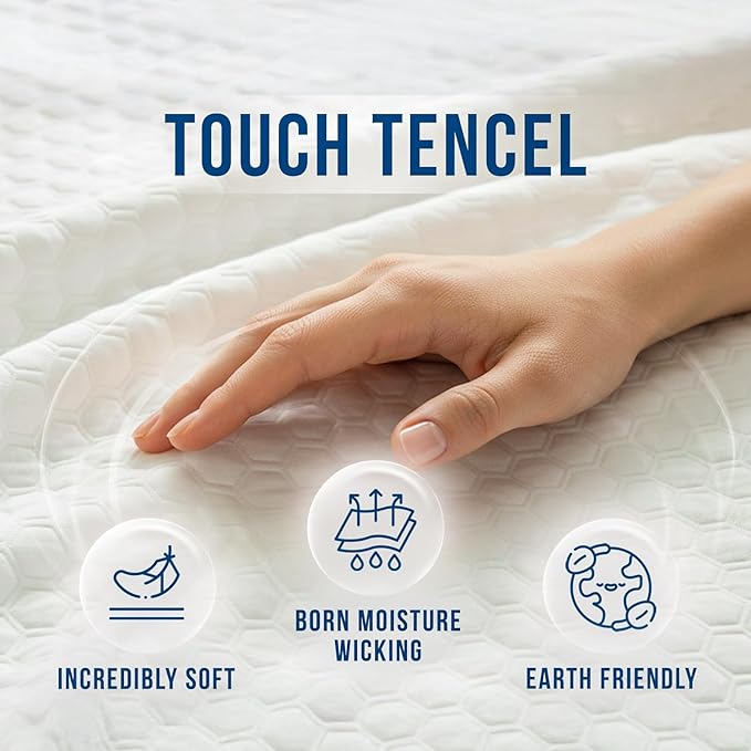 Luxury Queen Size Tencel Waterproof Mattress Protector Deep Pocket - Premium Cooling Bed Cover Pad - Hypoallergenic & Allergy-Friendly - Oeko-Tex Certified - Ultra Soft & Breathable
