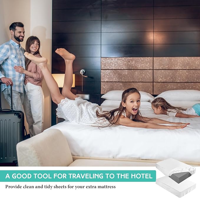 Breling Fitted Sheet (Sheet Only) Compatible with Milliard Trifold Mattress Folding Mattress Fitted Microfiber Bedsheet for Camp Bunk Rvs Bed(White,Full,4'')
