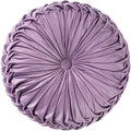 HLOVME Throw Pillow for Couch Decorative 3D Pumpkin Round Velvet Cushion for Sofa Bed Chair Floor 15"X15", Light Purple