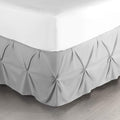 Nestl Light Grey Bed Skirt Full Size, Pinch Pleat Full Bed Skirt, 14" Inch Drop Full Bedskirt, Hotel Quality Light Grey Bed Skirts, Premium Microfiber Bedskirt for Full Bed, Light Grey Full Bed Skirt