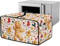 Countertop Convection Oven Cover Dust-Proof Toaster Oven Cover with Accessories Pockets, Countertop Convection Oven Protector, S, Gingerbread Man Christmas String Lights