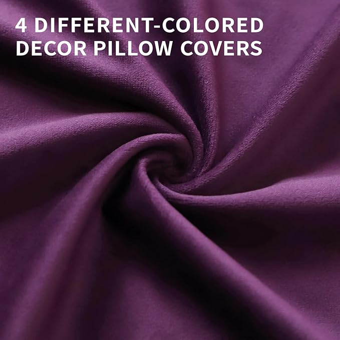 Throw Pillow Covers (Purple Series, 18x18 inches)
