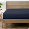 Bare Home Fitted Bottom Sheet Full Size - Premium 1800 Microfiber - Ultra-Soft Hotel Luxury - Deep Pocket - Durable and Long Lasting - Fitted Sheet (Full, Midnight Blue)