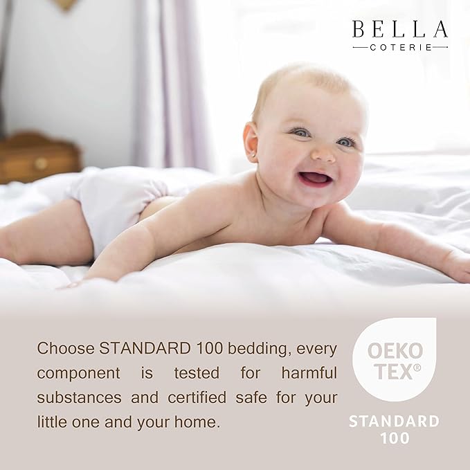 Bella Coterie Luxury Bamboo Viscose Crib Sheet | Organically Grown | Ultra Soft | Cooling for Better Sleep | Deep Pocket Fitted Sheet for Crib & Toddler Mattress | 100% Organically Grown [Ivory]