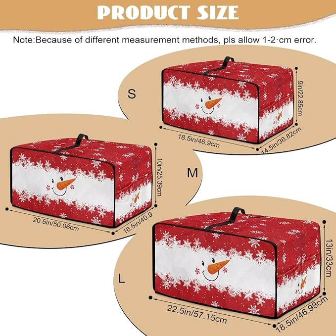 Christmas Countertop Convection Oven Cover Dust Protection Air Fryer Toaster Oven Covers for Home Kitchen Decorations 18.5 x 22.5 x 13 Inches, L, Snowman Face Snowflake Red White