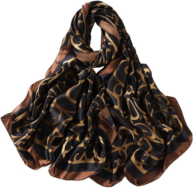 Fashion Scarves Scarf 100% Silk Feeling Scarf Silk Like Scarves Long Lightweight Sunscreen Shawls for Women