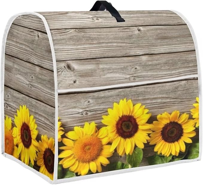 Stand Mixer Cover Compatible with Kitchen Aid Mixer, Cute Sunflower Kitchen Appliance Dustproof Covers with Accessories Pockets, Fits All Tilt Head & Bowl Lift Models Mixers