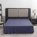 TSUTOMI Navy Blue Bed Skirt Full Size Ruffled Bed Skirt with Split Corners, Full Bed Skirt 12 Inch Drop, Full Size Bed Skirt Black for Ruffled Bed Skirt with Split Corners, Bed Skirt Full Size