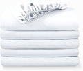 Bare Home 5-Pack Fitted Bottom Sheets Twin Extra Long - Premium 1800 Ultra-Soft Wrinkle Resistant Microfiber - Deep Pocket (Twin XL, White)