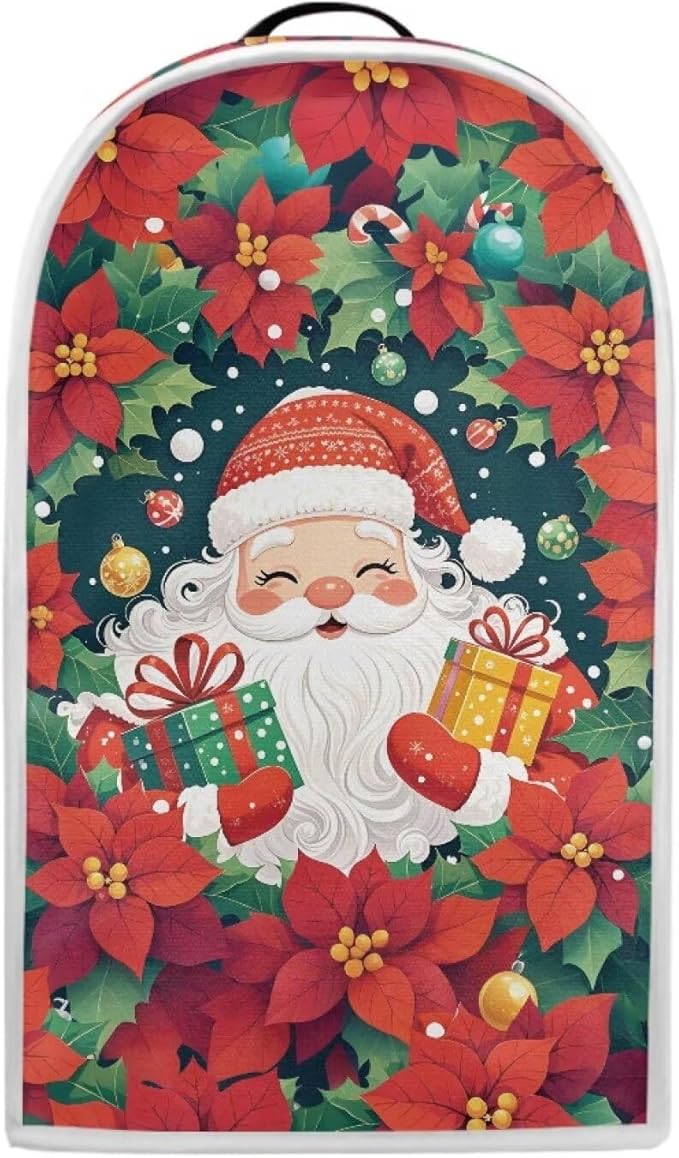 Santa Claus Blender Cover Dust Cover for Kitchen Decorative Food Processor Dust Covers with Handle Easy to Install Protection Covers for Stand Mixer Juice Machine Christmas Decoration