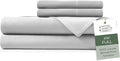 Hotel Sheets Direct 4 Piece Bed Sheet Set Full Size, 100% Viscose Derived from Bamboo Sheets Set with 2 Pillowcases, Cooling & Breathable Luxury Bedding, Moisture-Wicking & Silky Soft Texture, Gray
