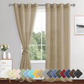XWZO Camel Sheer Curtains Semi Transparent Voile Window Curtains, Lightweight Grommet Window Curtains for Bedroom, Living Room, Office, Nursery, 52 x 95 Inches Length, Set of 2 Panels