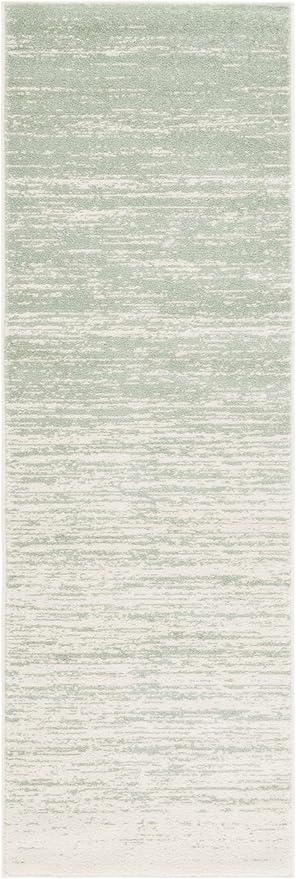 Safavieh Adirondack Collection Runner Rug - 2'6" x 6' Runner, Sage & Ivory, Modern Ombre Design, Non Shedding & Easy to Clean, Ideal for Hallway, Foyer, Kitchen, Entryway, Bedroom (ADR113X)