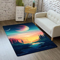 Solar System 3D Planet Universe Area Rug for Kids Bedroom 4x6 ft Soft Non-Slip Outer Space Galaxy Rug for Boys Room Living Room