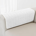 Foxdecor Couch Arm Covers Sofa Arm Covers, Arm Chair Covers Set of 2, Non-Slip Chair Arm Covers, Arm Rest Cover for Sofa, Armchair Slipcovers Couch Protector (White 18x28 inch)