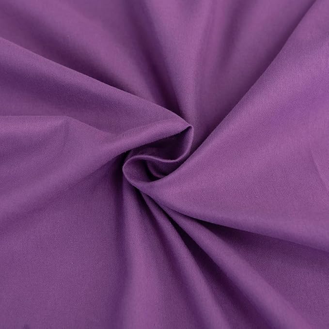 Bed Skirt King Size Ruffled Bed Skirt with Split Corners, 18 Inch Drop Dust Ruffle Bed Skirts with Platform, Grape