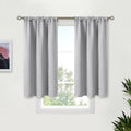BGment Short Blackout Curtains 45 Inch Length for Kitchen Window - Rod Pocket Drapes Room Darkening Privacy Blinds for Bathroom Bedroom Windows, 2 Panels, 34 x 45 Inch