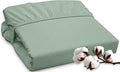 ROYALE LINENS 300 Thread Count 100% Long Staple Combed Cotton Fitted Sheet Twin XL - Super Soft Deep Pocket Bottom Sheet - Fitted Sheets Only - Elastic Sheets (Twin XL, Sage Green)