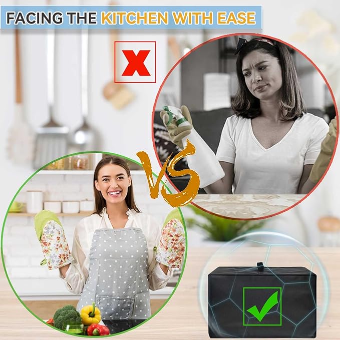 Air Fryer Convection Oven Combo Dust Cover, Heat-Resistant, Waterproof And Dust-Proof 600D Nylon Material, Compatible For Ninja DT201/DT251/DCT451 Air Fryer Convection Oven