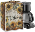 Mumeson Sunflower Coffee Maker Cover, Modern Stand Blender Mixer Juice Machine Covers, Coffee Beans Design Extra Large Lightweight Kitchen Appliance Covers with Handle