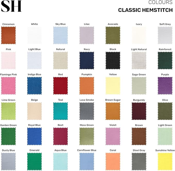 Solino Home Linen Dusty Blue Table Runner 72 Inches Long - 100% Pure Linen Hemstitch Table Runner 14 x 72 Inch for Dresser, Dining - Classic Hemstitch