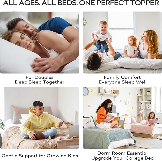 OLANLY California King Mattress Topper, Viscose Made from Bamboo, Cooling Soft Pillow Top Mattress Pad for Back Pain Relief, Plush Down Alternative Fill Bed Topper with Elastic Deep Pocket, Light Gray