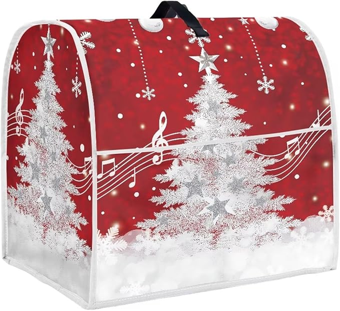 Christmas Mixer Cover for Kitchen Aid 4.5-5 Quart Stand Mixers, Xmas Tree Kitchen Appliance Dust Cover Washable Dustproof Cloth Cover with Pocket for Kitchenware Gift for Christmas