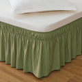 MEILA Full Bed Skirt, Wrap Around Ruffle Bed Skit for Full Beds with 14 inch Drop, Elastic Dust Ruffles Easy Fit Wrinkle & Fade Resistant, Sage