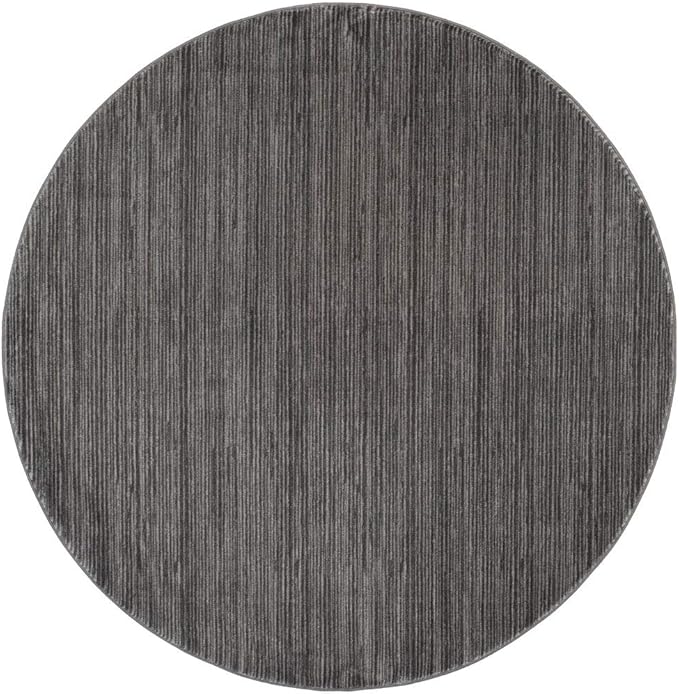 SAFAVIEH Vision Collection Area Rug - 9' Round, Grey, Modern Ombre Design, Non-Shedding & Easy to Clean, Ideal for Living Room, Bedroom, Dining Space (VSN606D)