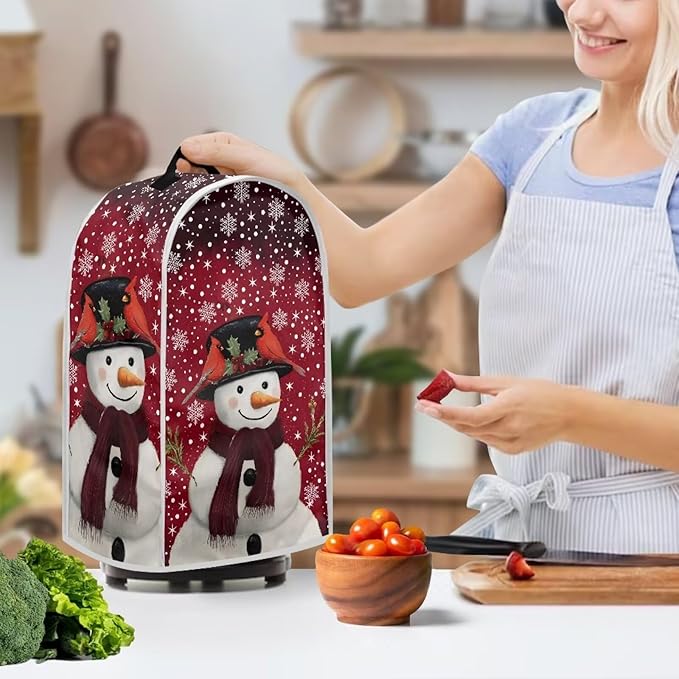 Christmas Blender Cover for Kitchen Waterproof Food Processor Dust Cover with Handle Decorative Coffee Machine Dust Protector Covers for Kitchen Countertop Home Decor